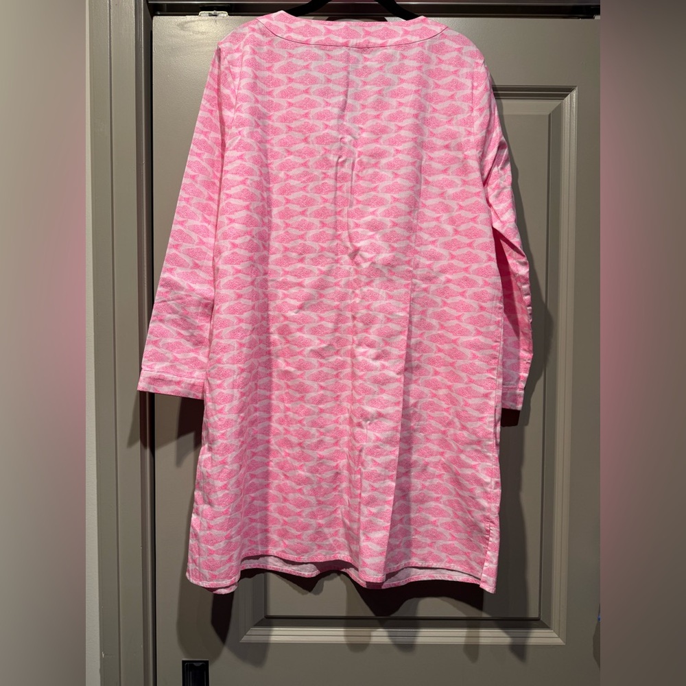 Vineyard Vines dress women’s Pink Fish tunic dress size XL - NWOT - Picture 3 of 10